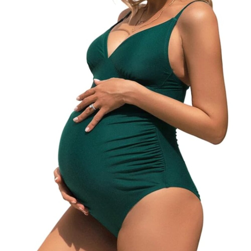 cupshe maternity one-piece swim suit - M